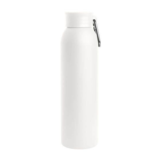 Botella blanca con mosquetón